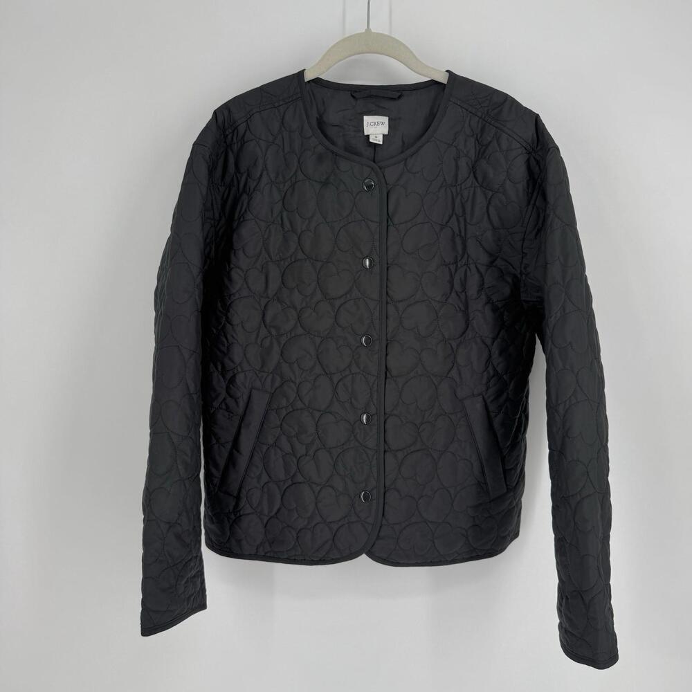 J.crew jacket womens small S quilted heart lightweight fall outdoor preppy